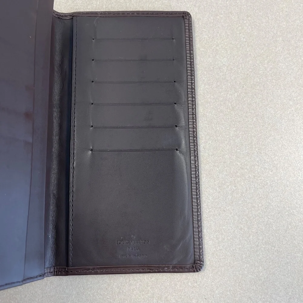 Louis Vuitton Brown Epi Leather Porte Cartes Credit Wallet -Preloved